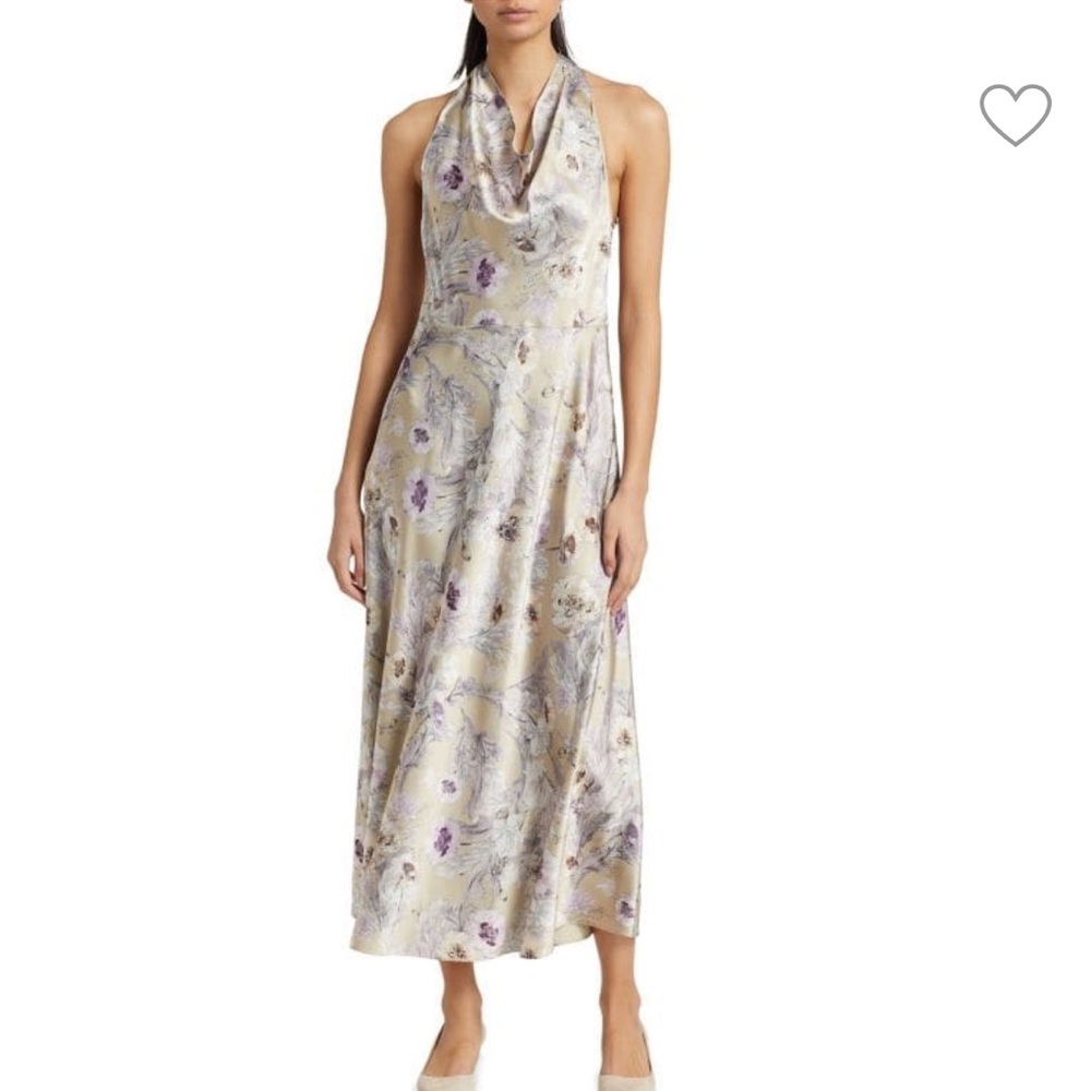 NWT VINCE Pink and Purple Halter Sundress MIDI